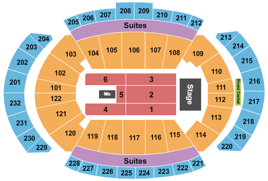 T-Mobile Center MercyMe Seating Chart